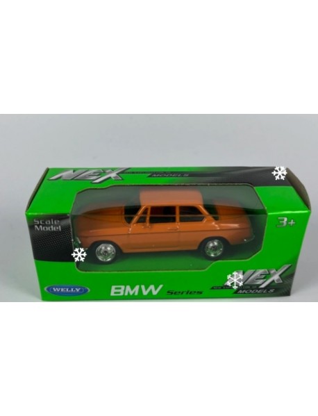 Количка Welly BMW 2002 ti, Колекционерска, Метален модел, Мащаб 1:64, Оранжево