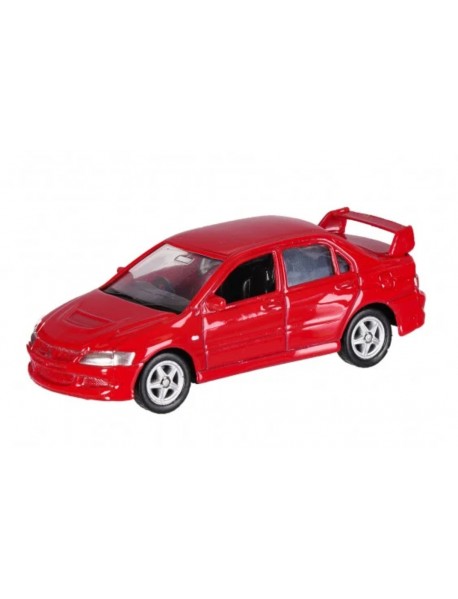 Колекционерска Количка WELLY NEX,  MITSUBISHI LANCER EVOLUTION X, метален модел мащаб 1:64 Червен
