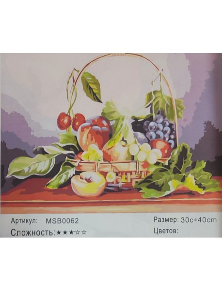 Картина - рисуване по номера - модел MSB0062