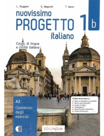 Nuovissimo Progetto Italiano 1b. A2 quaderno degli esercizi .  Учебна тетрадка по италиански език ниво А2 